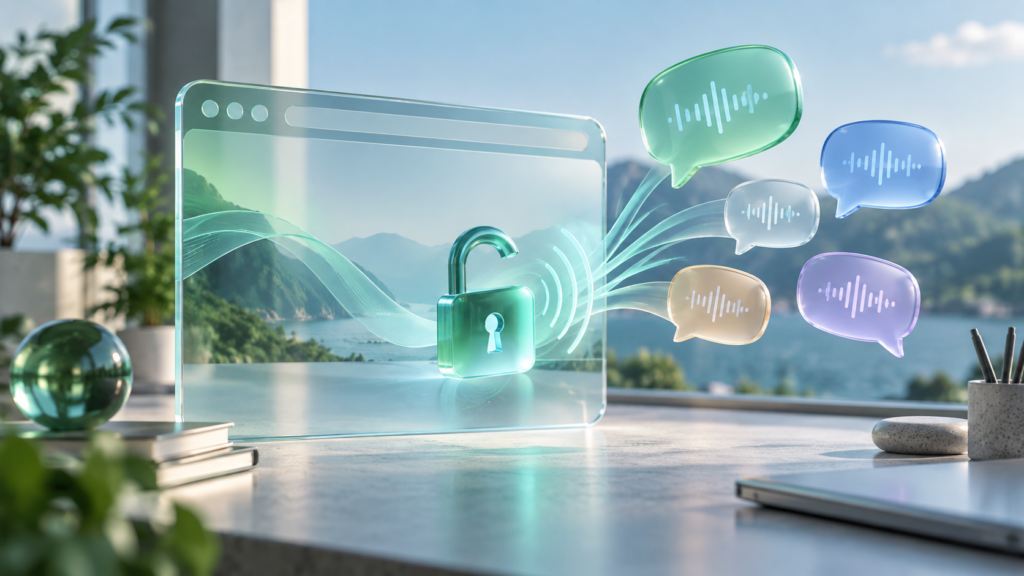 Navegador com inteligência artificial privada, recursos de voz e proteção de dados